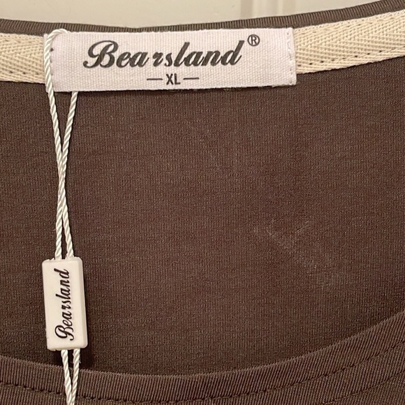 Bearsland NWT Nursing Layered Top Short Sleeve women’s Sz XL‎ DARK GREEN, modal - Picture 5 of 9
